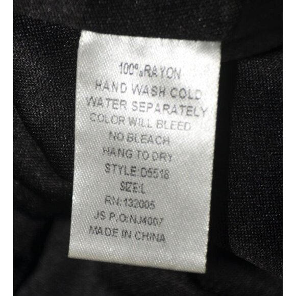 Entro Black Sleeveless A-Line Mini Dress L Floral Cream Embroidery High Neckline - Picture 12 of 13